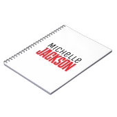 Carnet Simple minimaliste Moderne Votre Nom Message (Côté gauche)