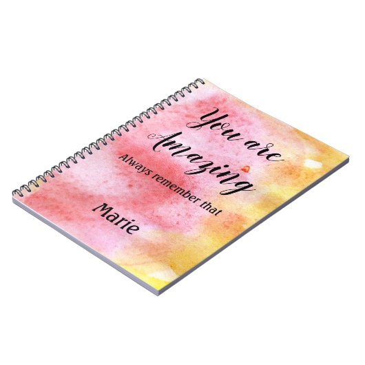 Carnet simple minimum ajouter votre nom ville aquarelle a (Côté gauche)