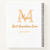 Carnet simple minimum meilleur grand-mère jamais orange m (Dos)