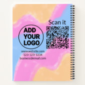 Carnet Simple minimum q r code ajouter logo code d'analys (Dos)
