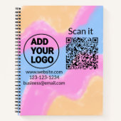 Carnet Simple minimum q r code ajouter logo code d'analys (Devant)