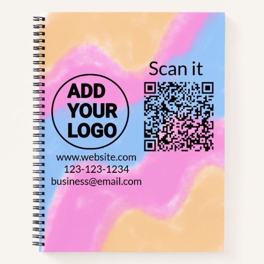 Carnet Simple minimum q r code ajouter logo code d'analys (Devant)