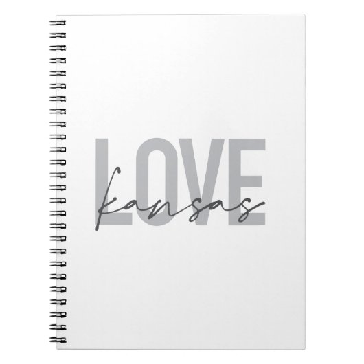 Carnet Simple, modern, urban, cool design of Love Kansas (Devant)