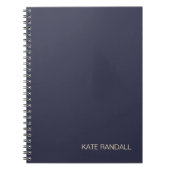 Carnet Simple moderne bleu marine (Devant)