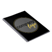 CARNET SIMPLE MODERNE ENTREPRISE LOGO MARQUE NOIRE (Côté Droit)