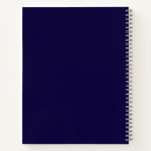 Carnet Simple moderne marine professionnelle bleu minimal (Dos)