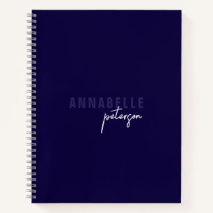 Carnet Simple moderne marine professionnelle bleu minimal