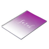 Carnet Simple moderne minimaliste violet Ombre dégradé (Côté gauche)