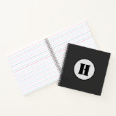CARNET SIMPLE MODERNE MODERNE MONOGRAM ÉLÉGANT CHIC STYLE (Intérieur)