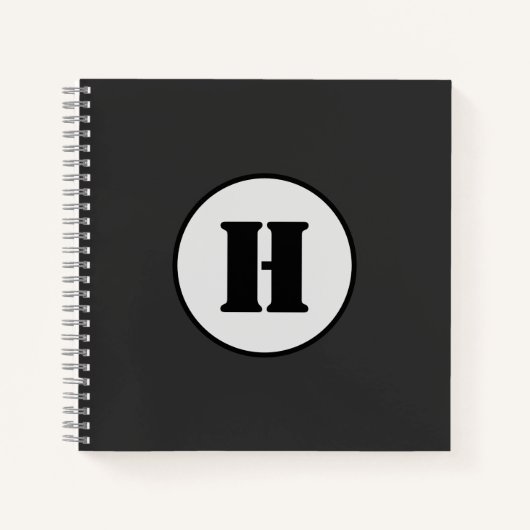 CARNET SIMPLE MODERNE MODERNE MONOGRAM ÉLÉGANT CHIC STYLE (Devant)