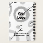CARNET SIMPLE MODERNE MODERNE MONOGRAM ÉLÉGANT CHIC STYLE (Verso)