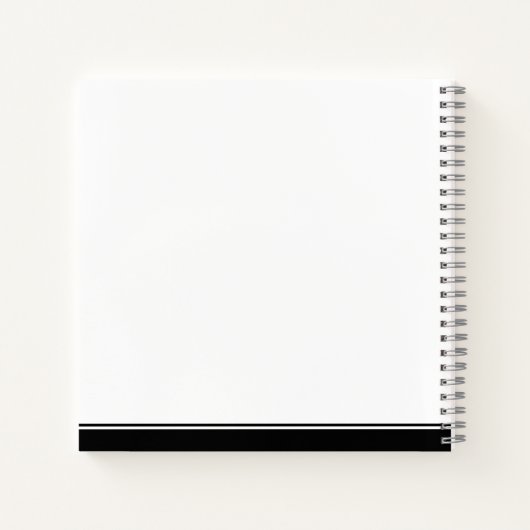 Carnet Simple Moderne Monogrammé Élégant (Dos)