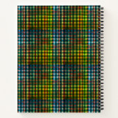 Carnet Simple Moderne Monogramme Tartan Écossais Vert Sar (Dos)