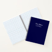 Carnet Simple Moderne Professionnel Bleu Marine (Intérieur)