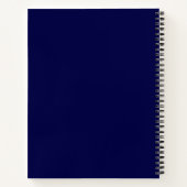 Carnet Simple Moderne Professionnel Bleu Marine (Dos)