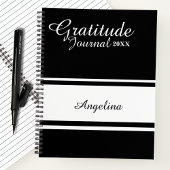 Carnet Simple Modernité Script Calligraphie Gratitude Jou