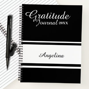 Carnet Simple Modernité Script Calligraphie Gratitude Jou