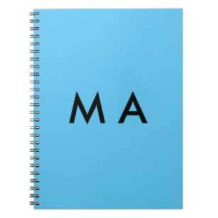 Carnet Simple monogram add your name letter man minimal t