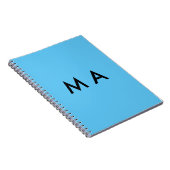 Carnet Simple monogramme ajouter votre nom lettre man min (Côté Droit)