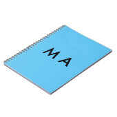Carnet Simple monogramme ajouter votre nom lettre man min (Côté gauche)