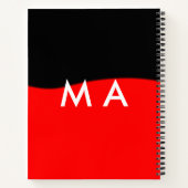 Carnet Simple monogramme ajouter votre nom lettre man min (Dos)