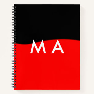 Carnet Simple monogramme ajouter votre nom lettre man min
