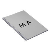 Carnet Simple monogramme ajouter votre nom lettre man min (Côté Droit)
