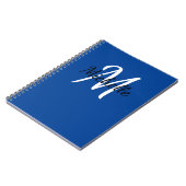 Carnet Simple Monogramme Bleu Foncé (Côté gauche)