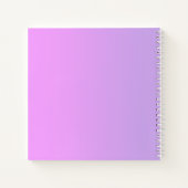Carnet Simple Monogramme | Ombré Rose/Violet Subtil (Dos)