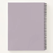 Carnet Simple Monogramme Personnalisé et Nom en Lilas (Dos)