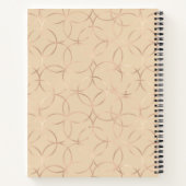 Carnet Simple Motif circulaire beige avec votre nom (Dos)
