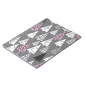 Carnet Simple motif de Noël. gris et blanc Abstrait (Côté gauche)