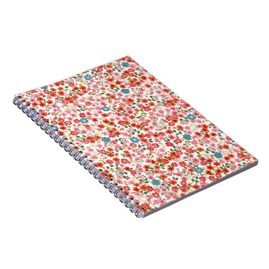 Carnet Simple motif mignon dans des fleurs à petite échel (Côté Droit)