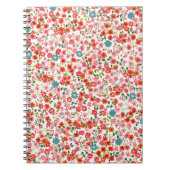 Carnet Simple motif mignon dans des fleurs à petite échel (Devant)