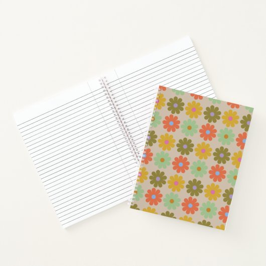 Carnet Simple Pastel Vintage Flower Pattern (Intérieur)