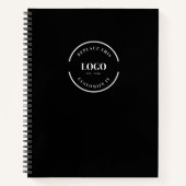 Carnet Simple personnalisable QR CODE Logo site web noir (Devant)