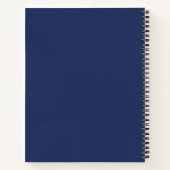 Carnet Simple professionnel bleu marine or spiralé (Dos)