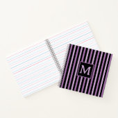 Carnet Simple Purple et Lavender Stried Initial (Intérieur)