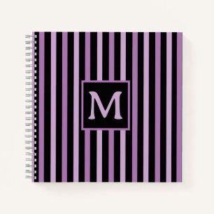 Carnet Simple Purple et Lavender Stried Initial