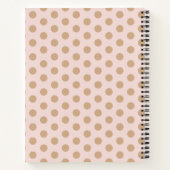 Carnet Simple Rose Pâle Or Points Nom (Dos)