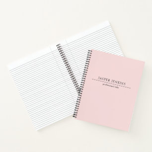 Carnet Simple Rose Professionnel Minimal Moderne
