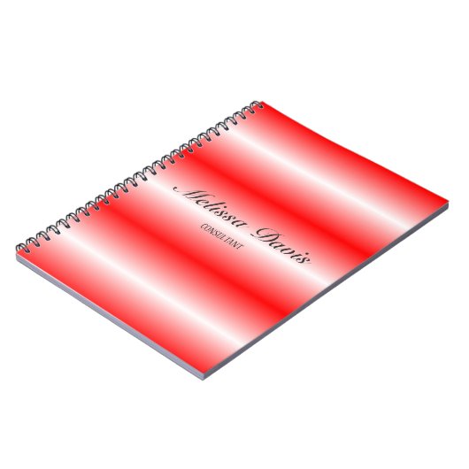 Carnet Simple rouge brillant (Côté gauche)