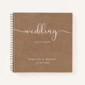 Carnet simple Rustique Mariage Guestbook (Devant)