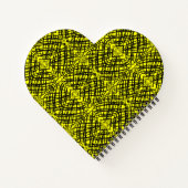 Carnet Simple Scribble | Carreaux miroir | jaune | Coeur (Dos)