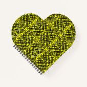Carnet Simple Scribble | Carreaux miroir | jaune | Coeur (Devant)