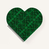 Carnet Simple Scribble | Carreaux miroir | Vert | Coeur (Devant)