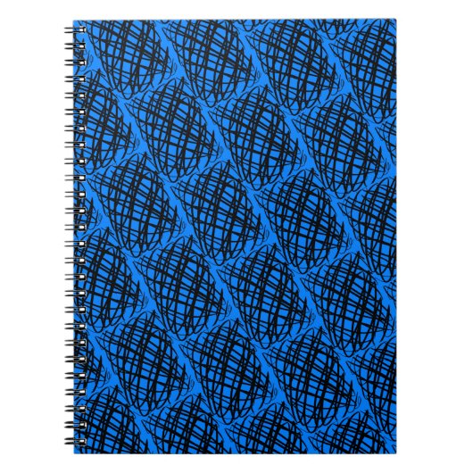 Carnet Simple Scribble | Noir | Angled | Bleu | (Devant)