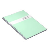 Carnet Simple Skinny Font Name Mint Green Personalized (Côté Droit)