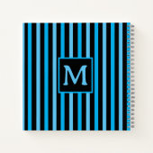 Carnet Simple Sky Blue Stried Initial (Dos)