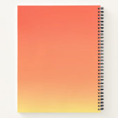 Carnet Simple Sunset Ombre Effet Jaune & Orange (Dos)